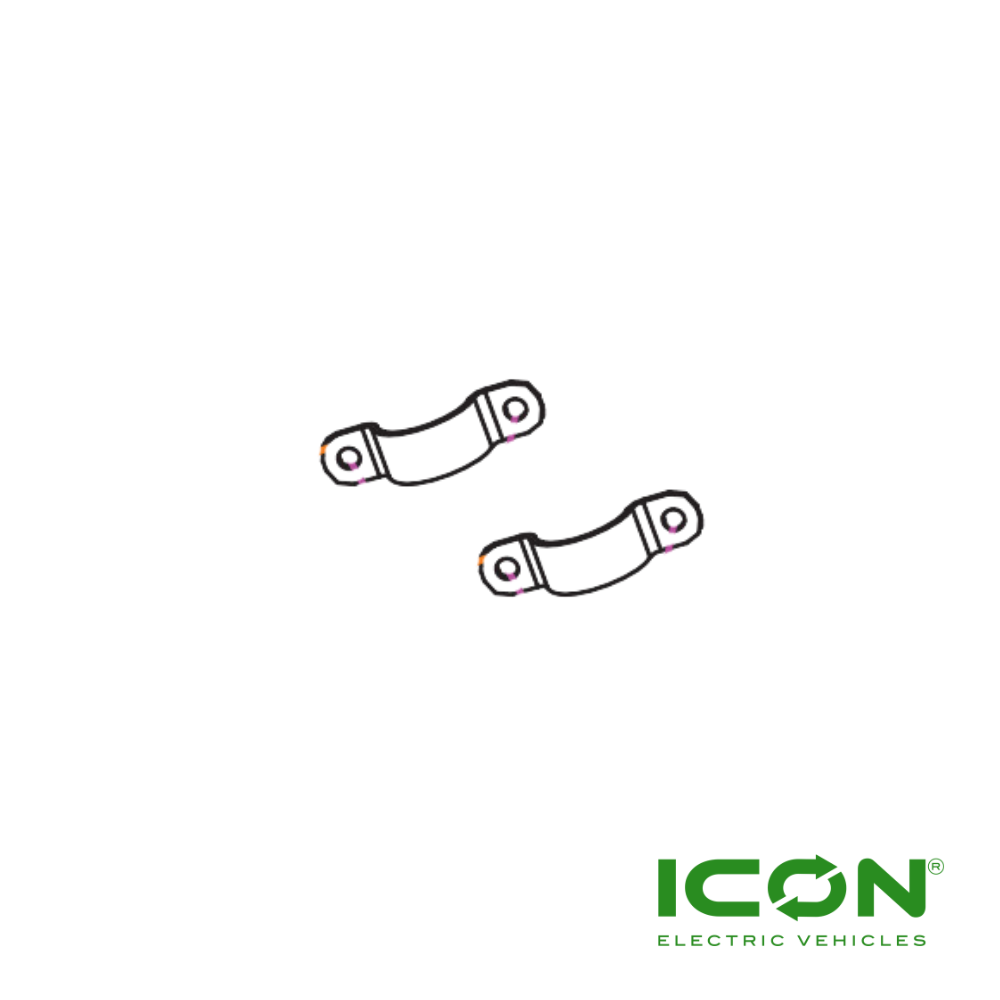 Half Saddle Clamps for ICON Golf Carts (Set of 2)