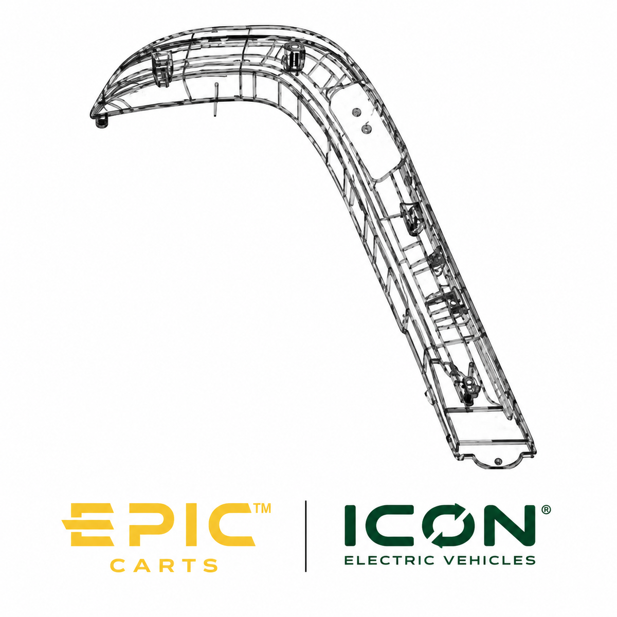 Passenger Side (Right) Front Fender Flare for ICON X Golf Carts