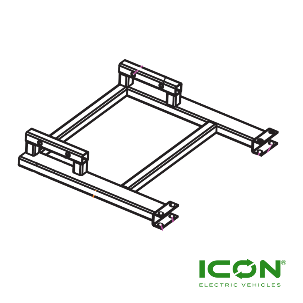 Folding Seat Ball Bag Rack Mounting Bracket for ICON Golf Carts