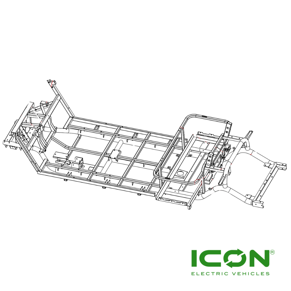 Chassis Frame (B) for ICON i40F & i60 Golf Carts