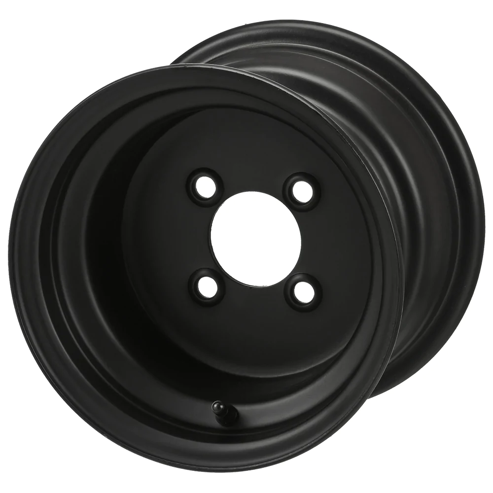 Revenge 10x7 Black Steel Golf Cart Wheel, 3:4 Offset