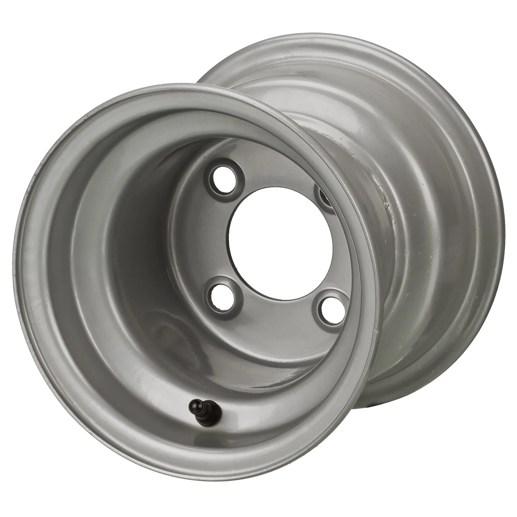 Revenge 8x7 Silver Steel Golf Cart Wheel, 3:4 Offset