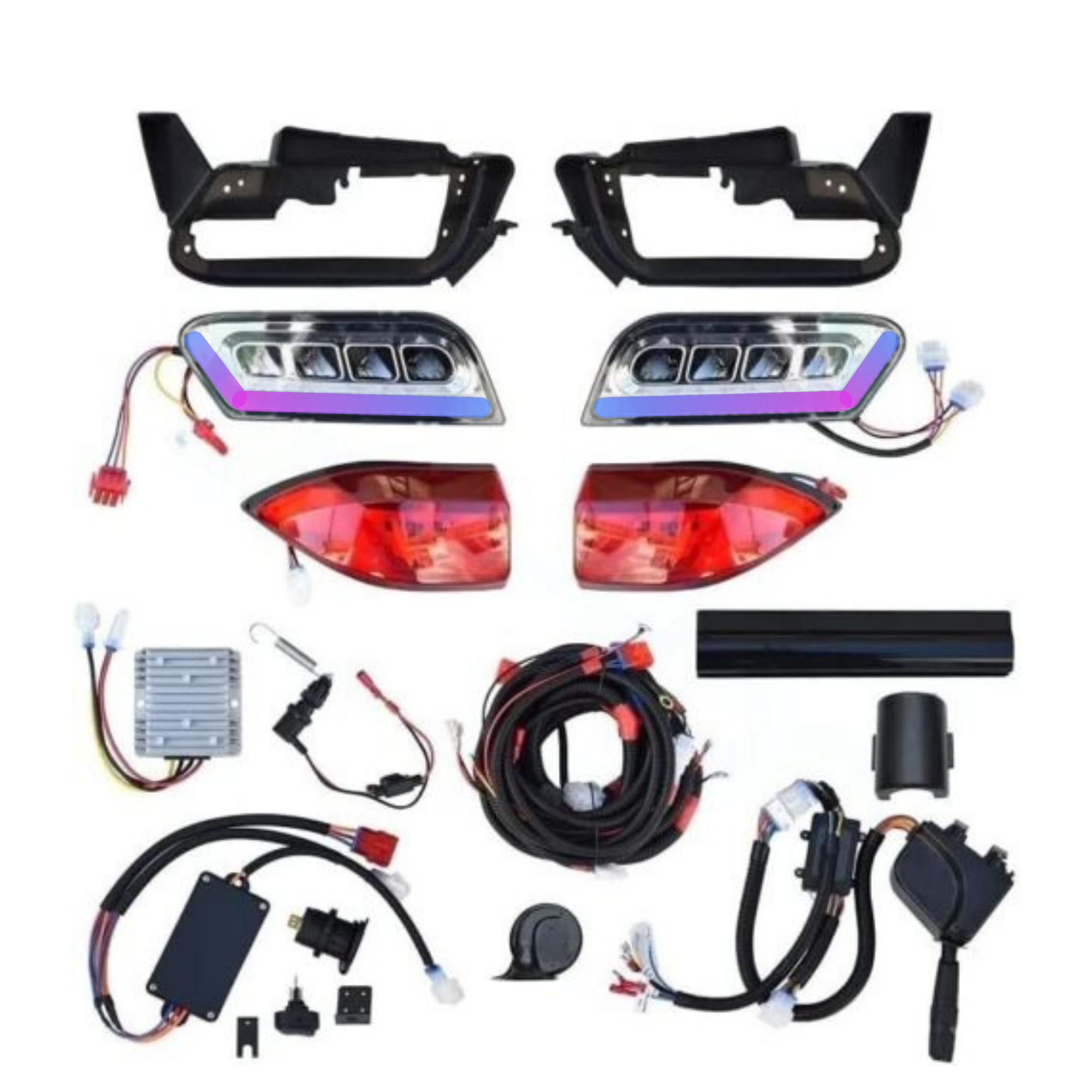 Revenge Deluxe LED Light Kit with RGB Daytime Running Lights for Club Car Tempo