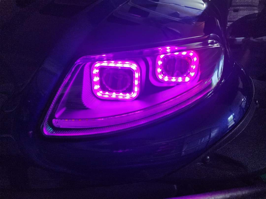 Revenge LED Headlights with RGB Bluetooth Accent Lights for ICON EV Golf Carts (Not for ICON X)