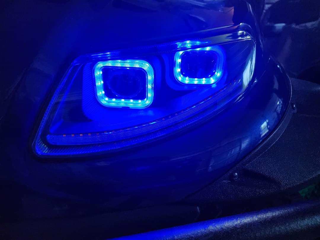 Revenge LED Headlights with RGB Bluetooth Accent Lights for ICON EV Golf Carts (Not for ICON X)
