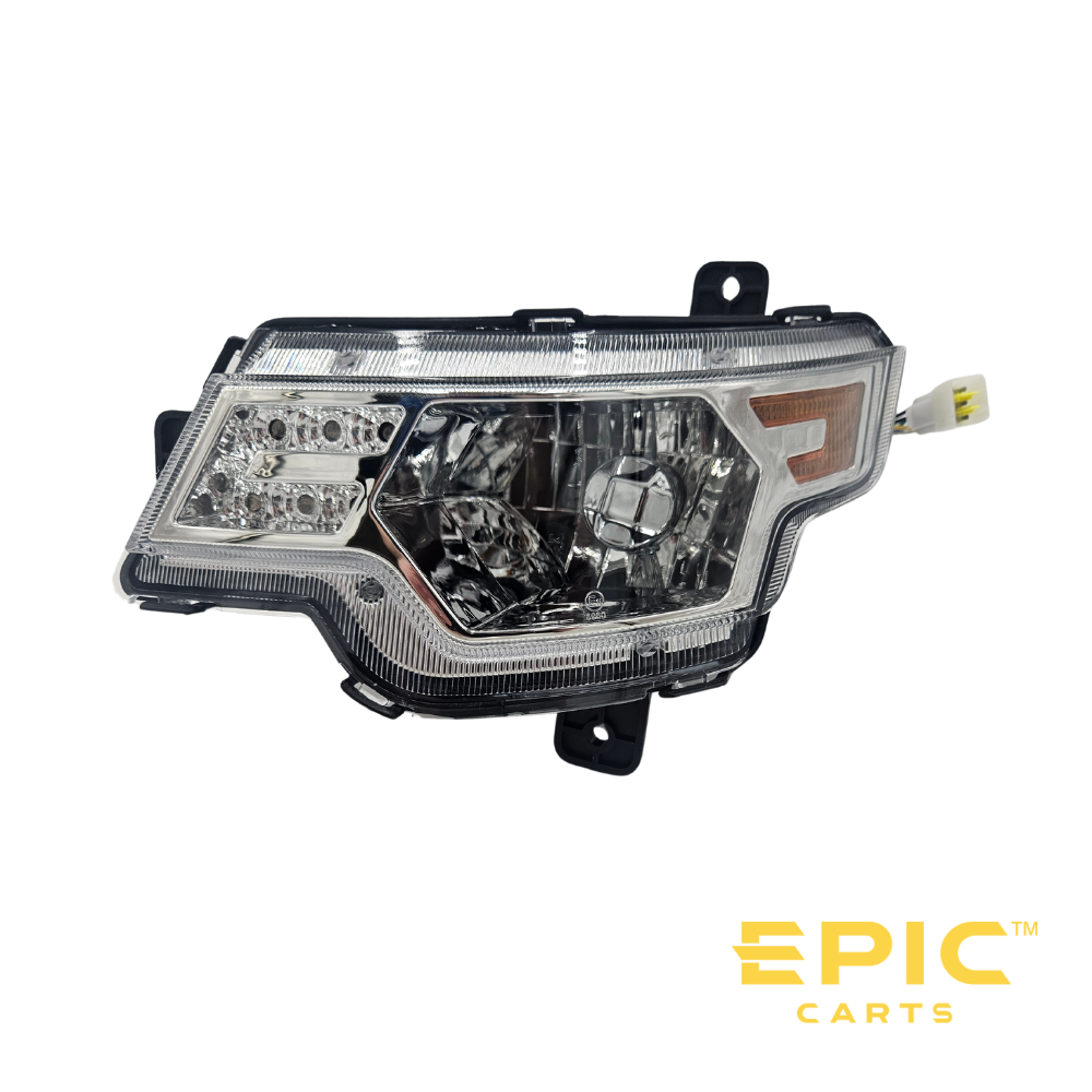 Driver Side (Left) Front Headlight for EPIC E20, E40, E40L, E40FL, E60 & E60L Golf Carts