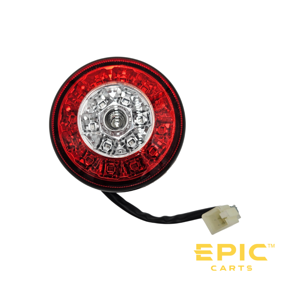 Round Rear Light Assembly for EPIC E20, E40, E40L, E40FL, E60 & E60L Golf Carts