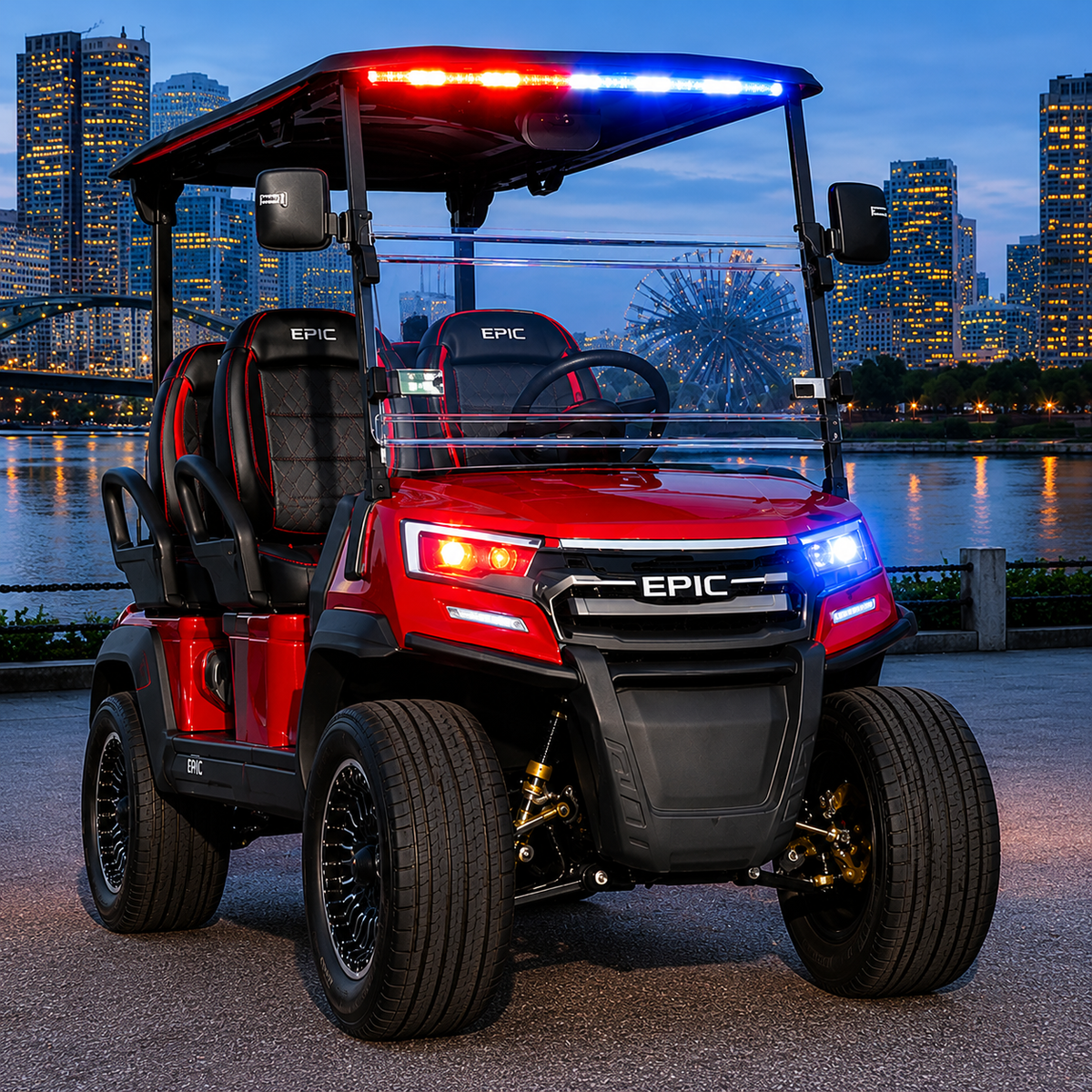 Police Lights Package for EPIC E20FX, E40FX & E60FX Golf Carts