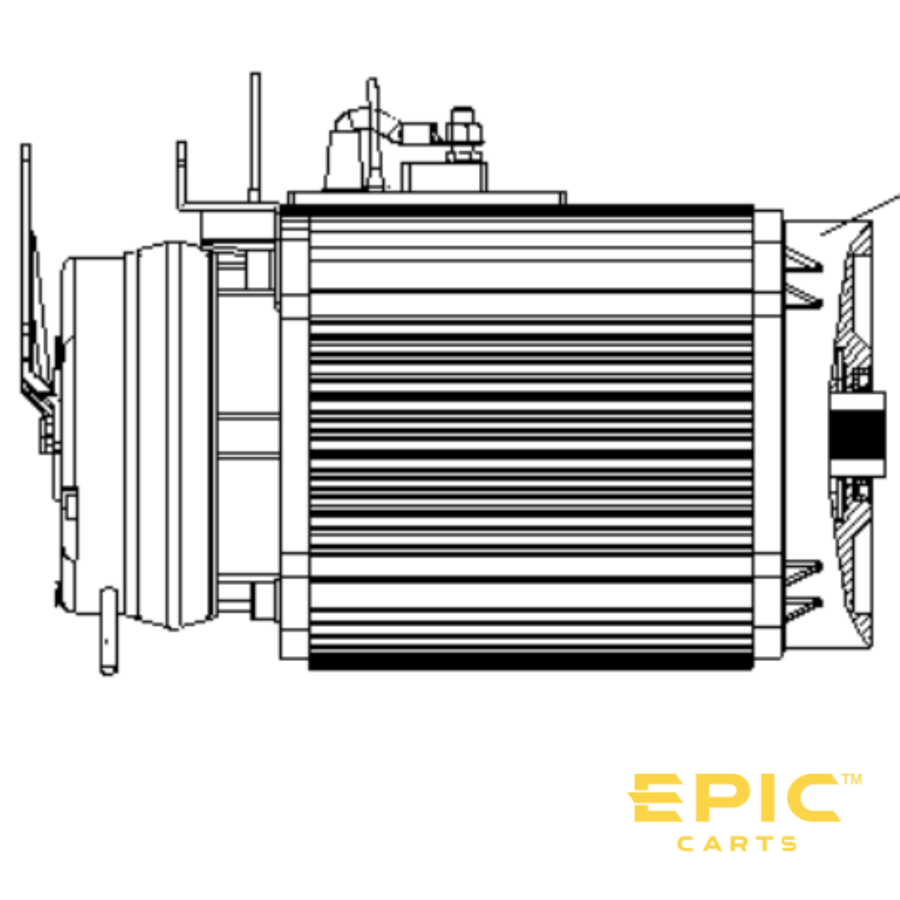 6.3KW AC Motor for EPIC E20FX, E40FX & E60FX Golf Carts