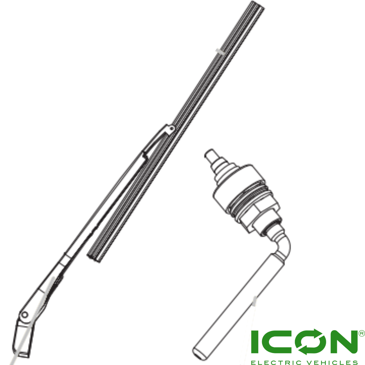 Manual Windshield Wiper Assembly for ICON Golf Carts