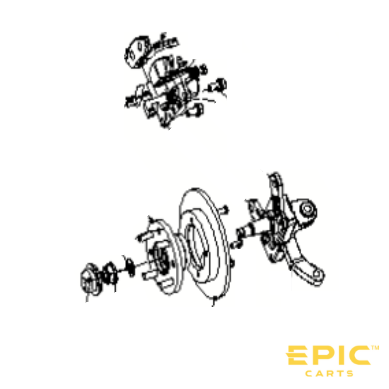 Driver Side (Left) Spindle for EPIC E40FX & E60FX Golf Carts