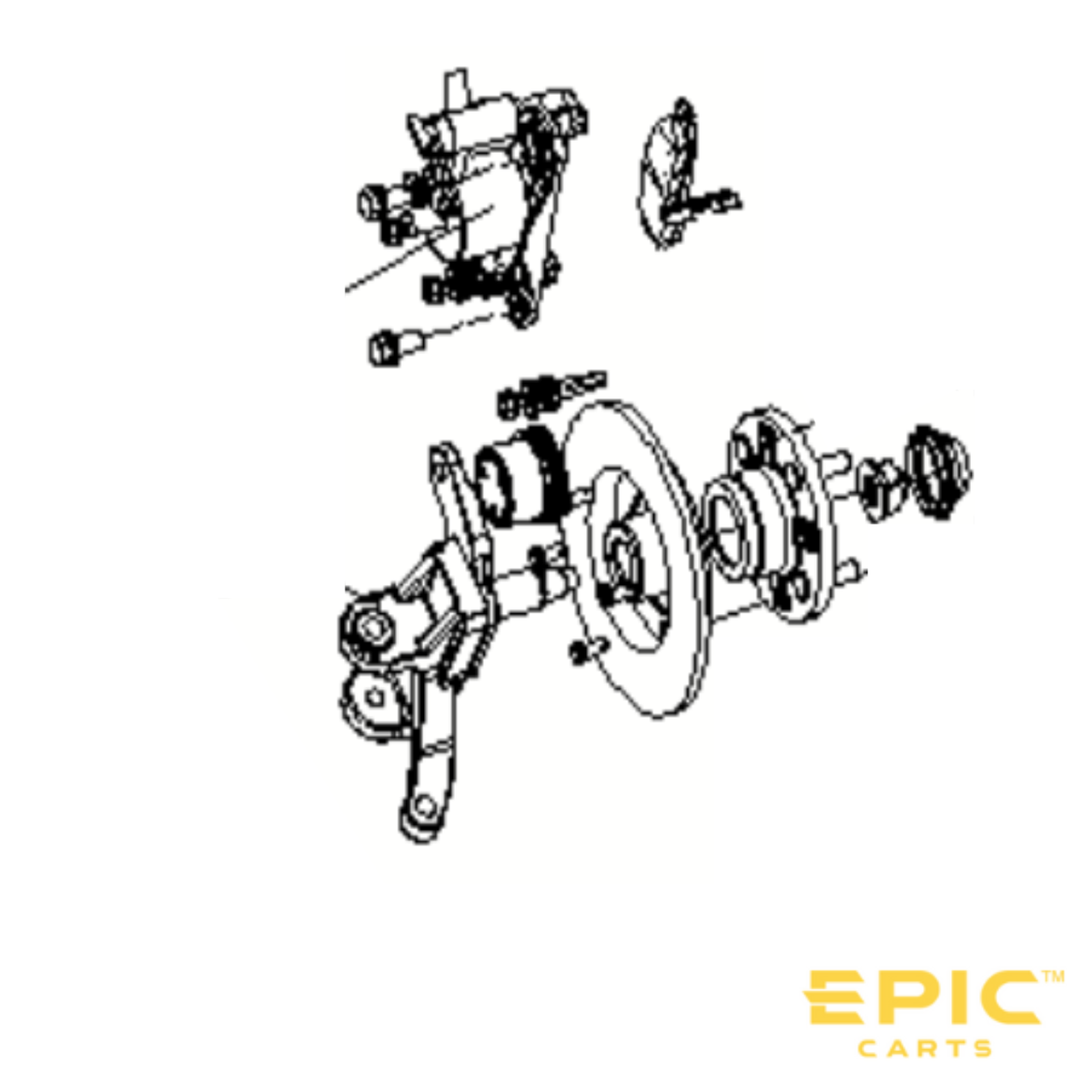 Passenger Side (Right) Spindle for EPIC E40FX & E60FX Golf Carts