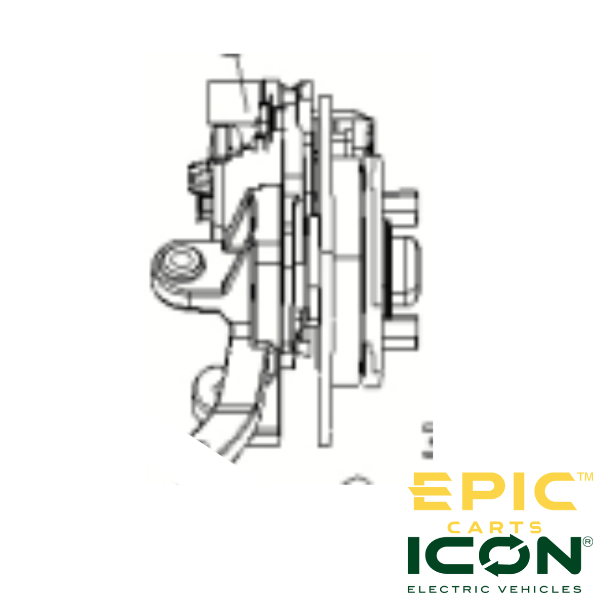 Passenger Side (Right) Steering Knuckle Assembly for ICON i40FX, i60LX & EPIC E40FX