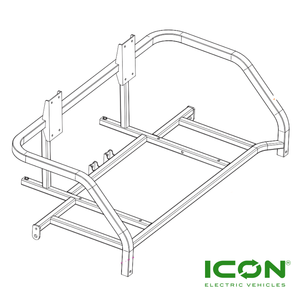 Rear Seat Bottom Frame for ECO by ICON & ICON Commercial Golf Carts
