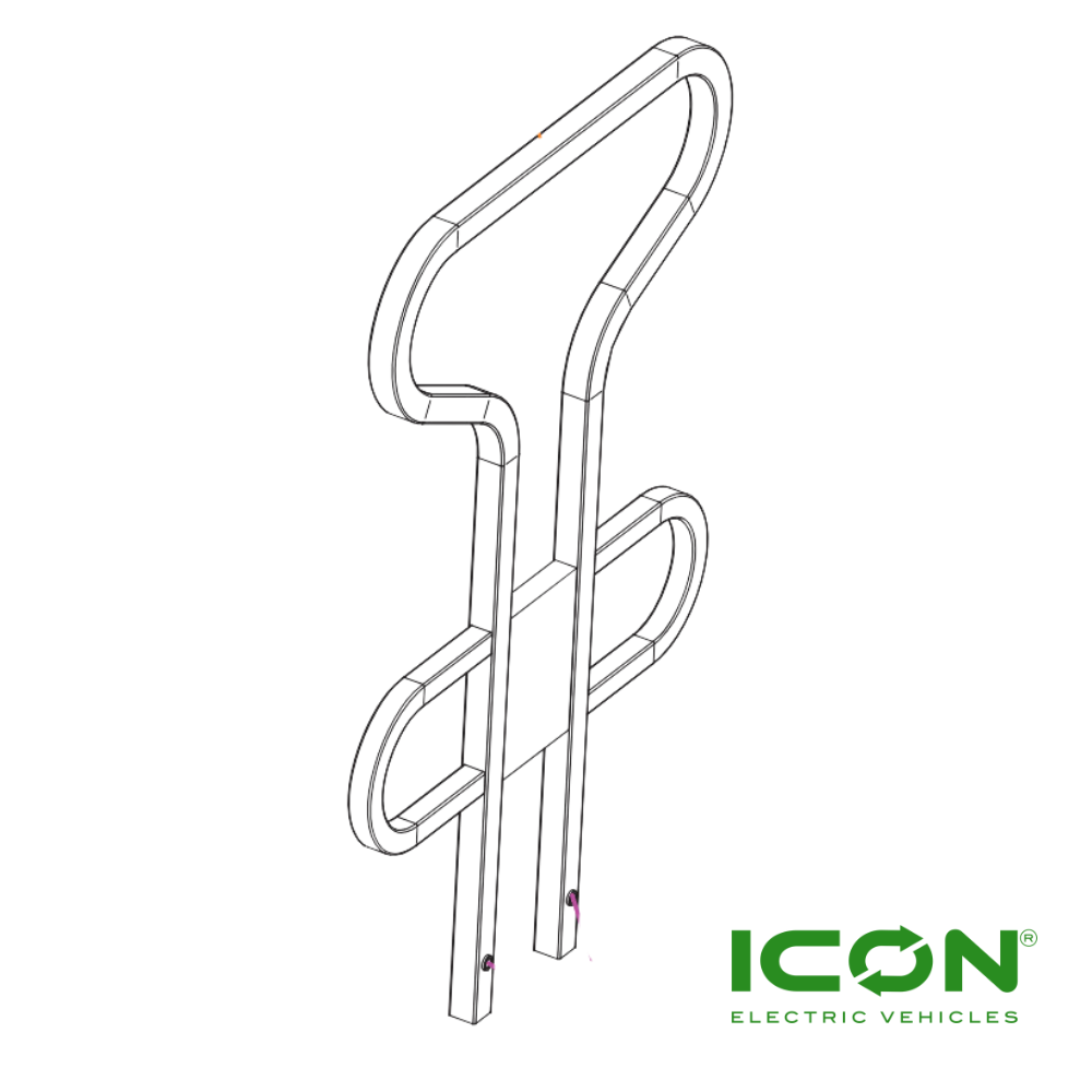 Rear Seat Grab Bar Armrest for ECO by ICON, ICON Commercial & ICON Gas