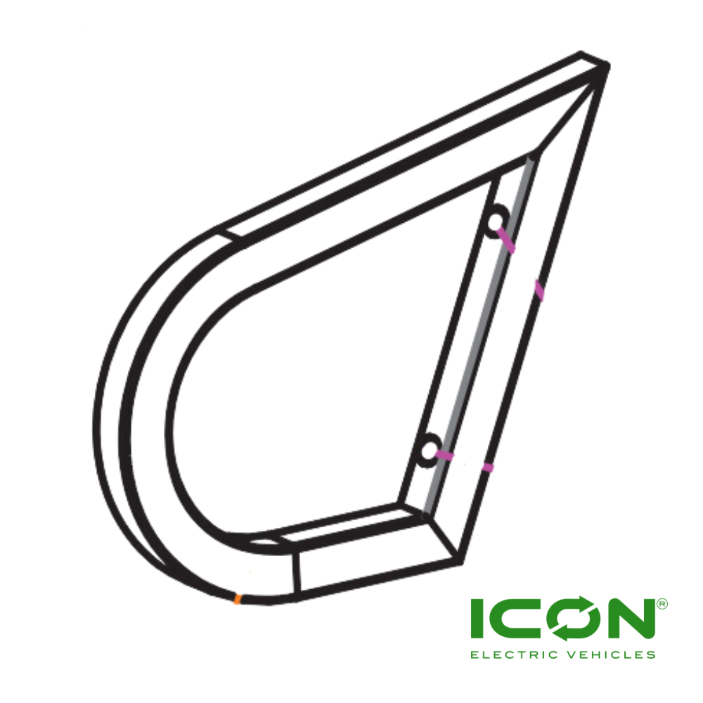 Passenger Side (Right) Seat Cushion Armrest for ECO by ICON B627.H8/H8G Golf Carts