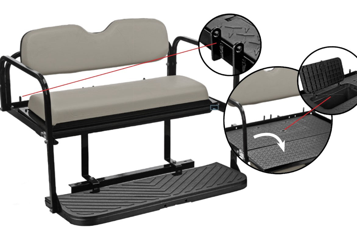 NEW STYLE YAMAHA DRIVE1 REAR SEAT KIT - (STONE)
