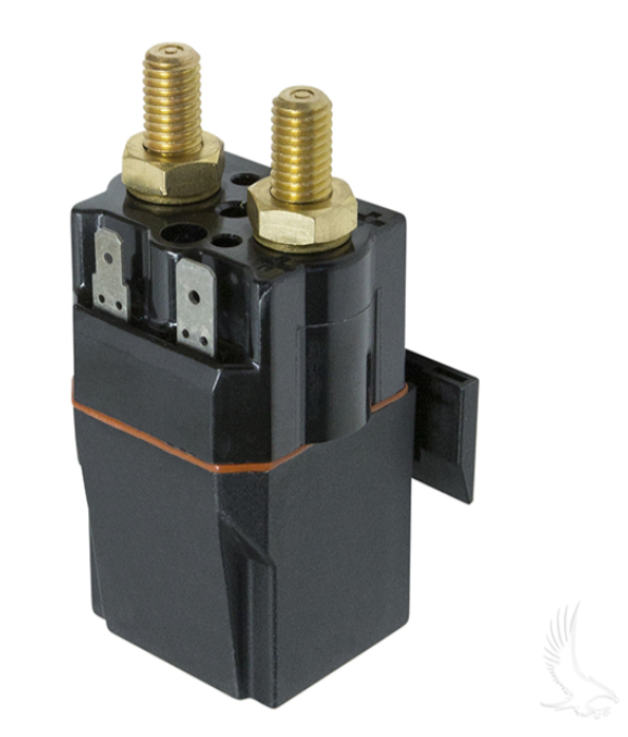 Solenoid, 48V Terminal Copper, OEM, Club Car Tempo, Precedent with Slide in Mounting Bracket