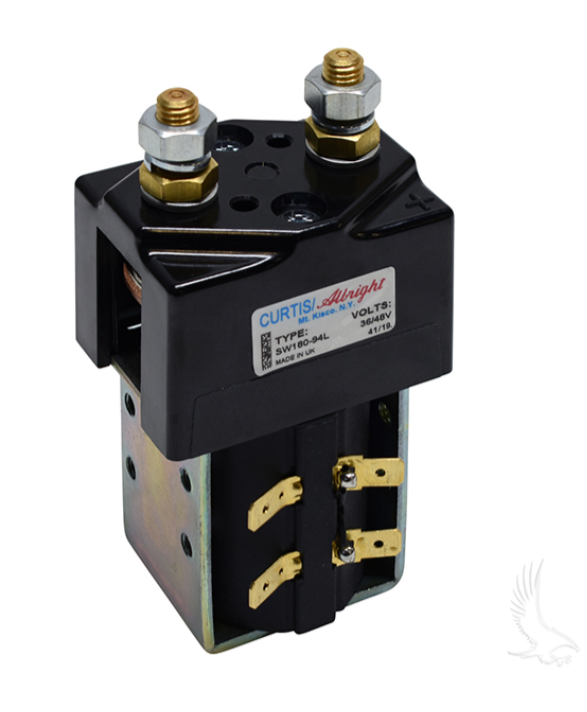 Solenoid, Heavy Duty, 36/48V, 200A Continuous/400 Peak, with Mounting Bracket