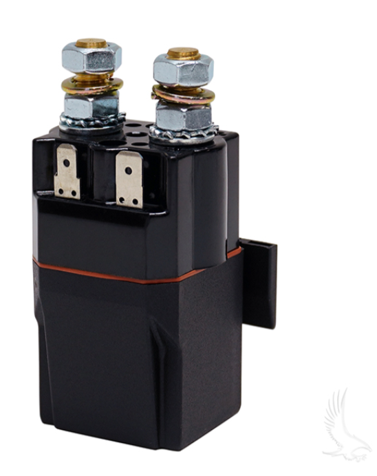 Solenoid, 48V Terminal Copper, Club Car Tempo, Precedent with Slide in Mounting Bracket
