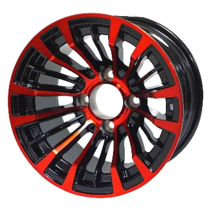WH1220 – SGC 12″ Matador Red/Black Wheel – Aluminum Alloy