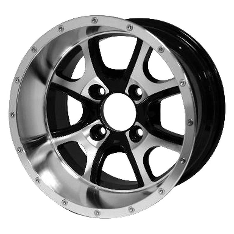 WH1225 – SGC 12″ Predator Machined/Black Wheel – Aluminum Alloy