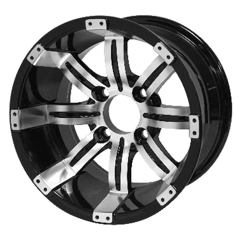WH1234 – SGC 12″ Tempest Machined/Black Wheel – Aluminum Alloy