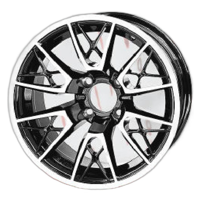 WH1440 – SGC 14″ Saber Tooth Machined Black Wheel – Aluminum Alloy