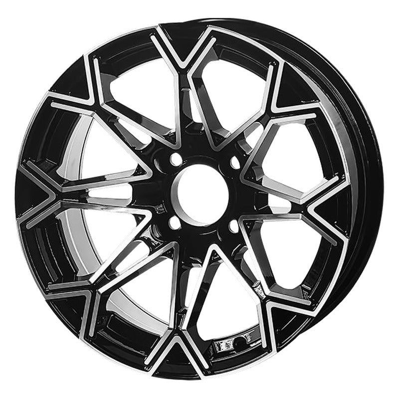 WH1457 – SGC 14″ Thunder Machined Black Wheel – Aluminum Alloy