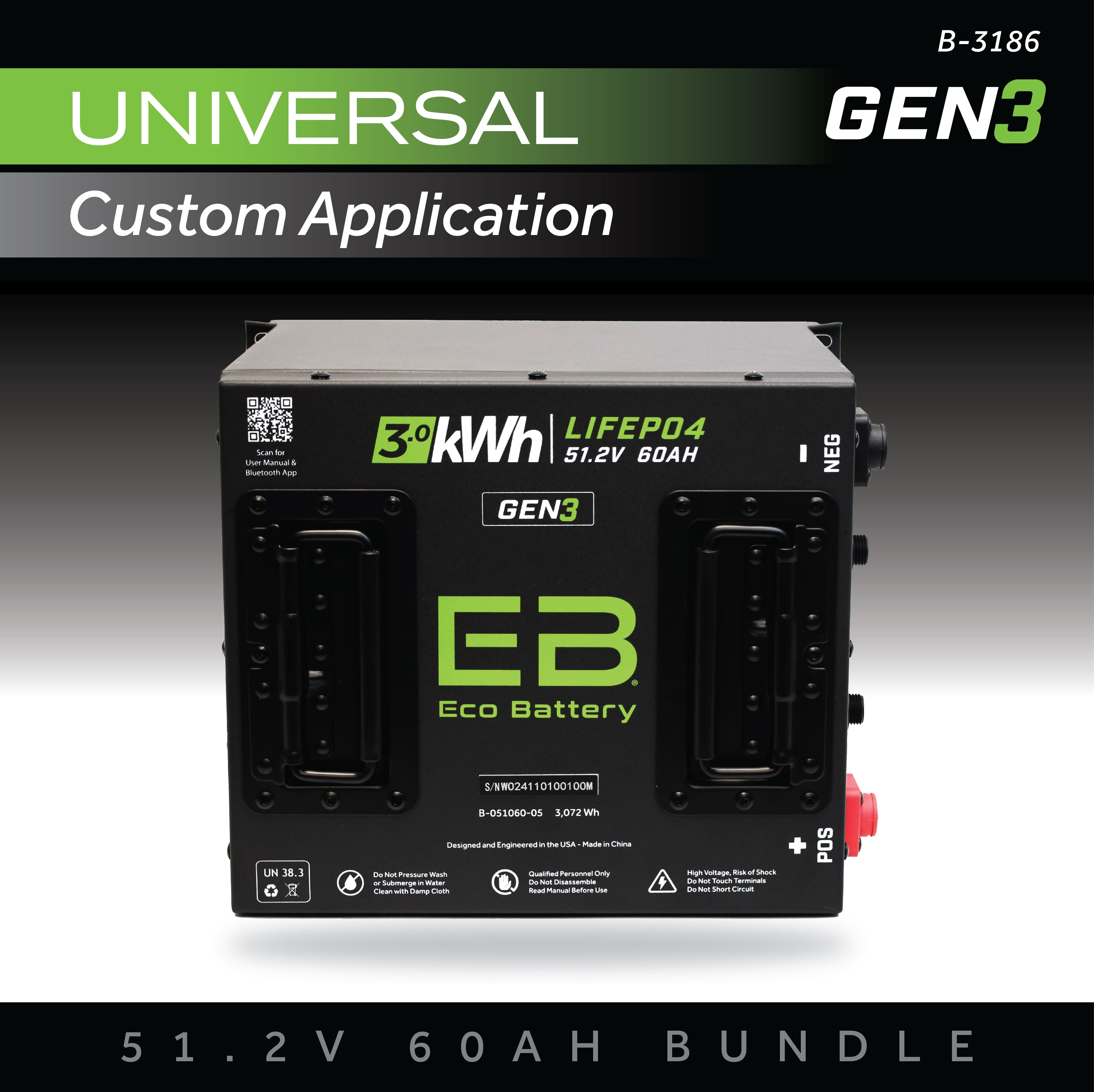 Eco Battery 51V 60AH Battery Bundle / Universal
