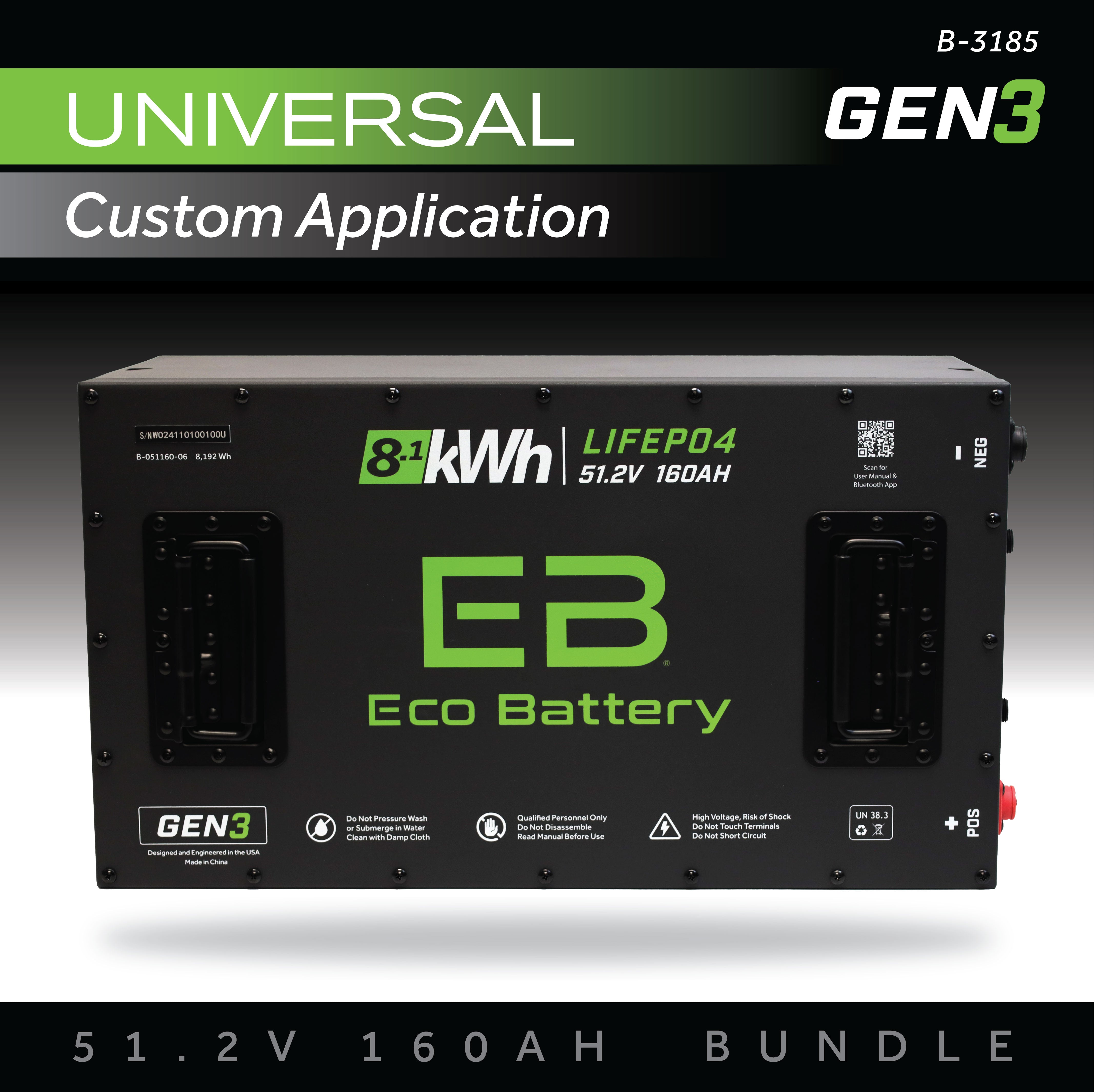 Eco Battery 51V 160AH Battery Bundle / Universal