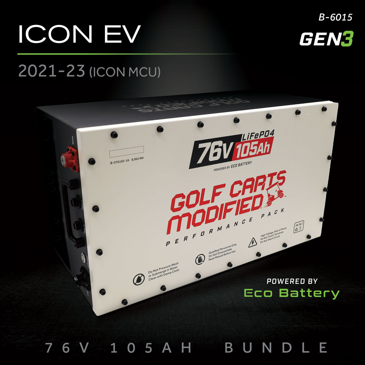 76V 105AH Battery Bundle / ICON EV / 2021-23 (ICON MCU)