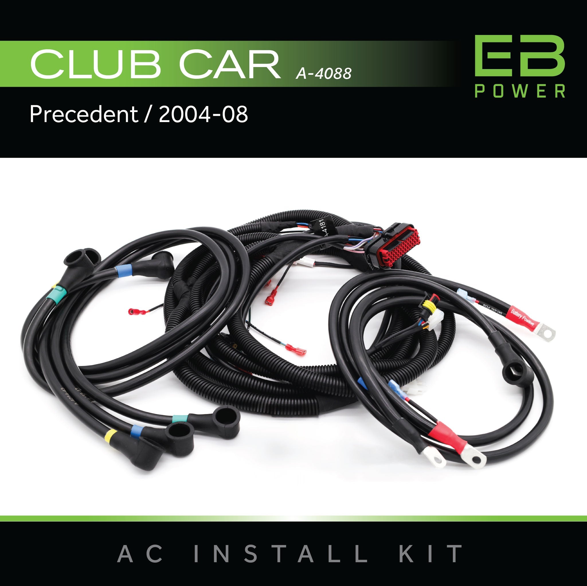 EB Power Adapter AC Install Kit / Club Car Precedent / 2004-08