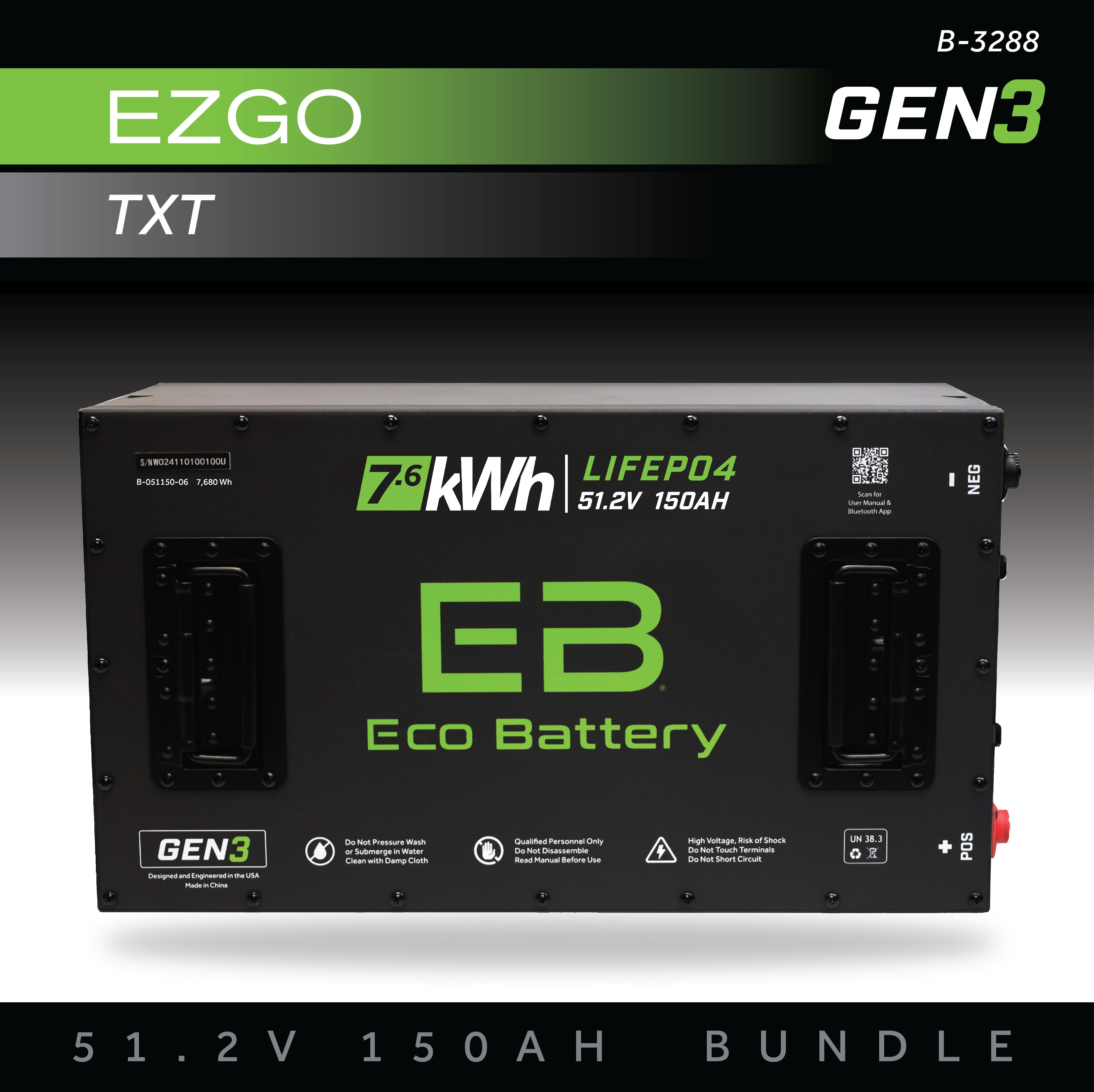 Eco Battery 51V 150AH Battery Bundle / EZGO TXT