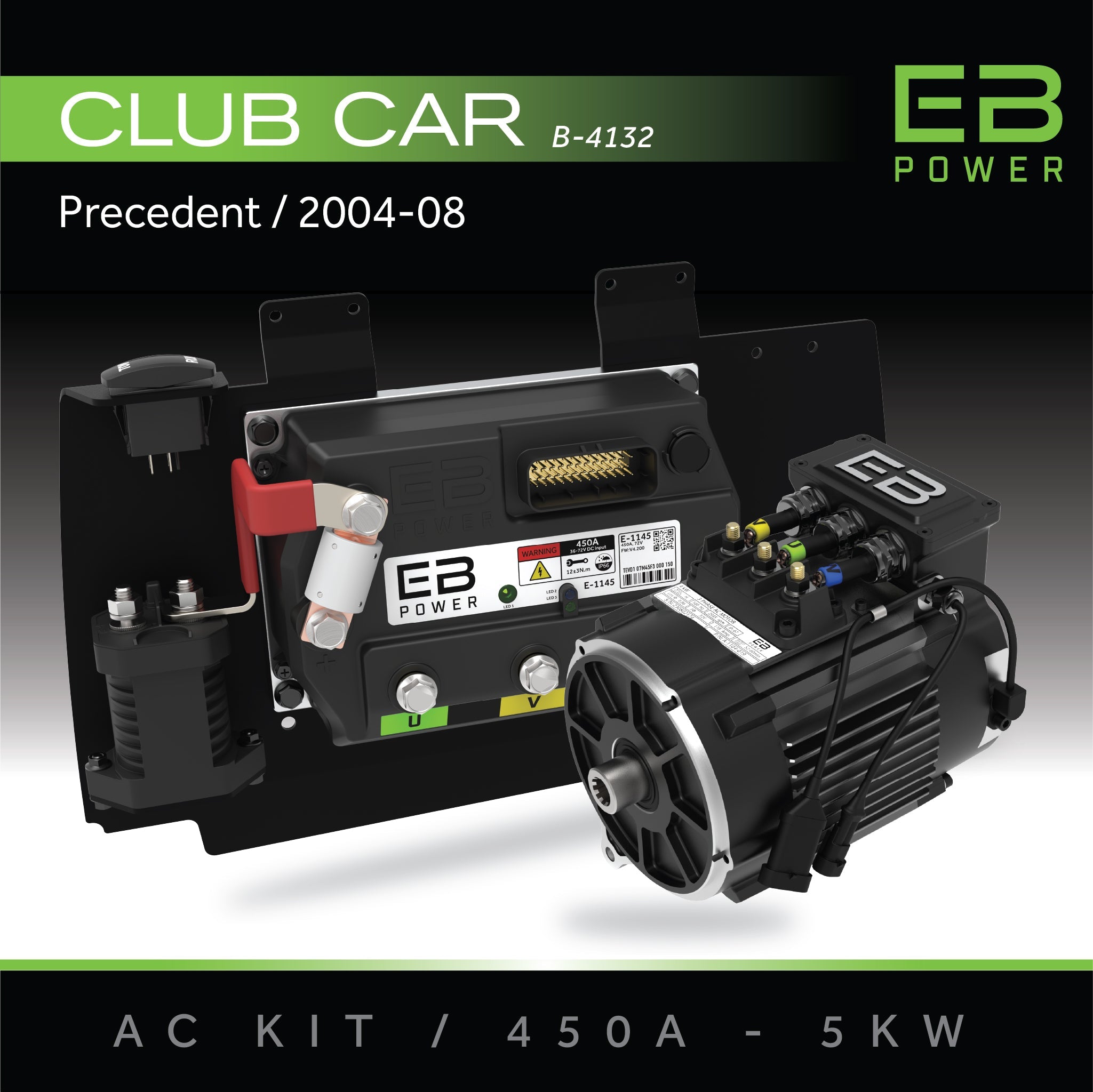 EB Power AC Kit / 450A + 5kW / Club Car Precedent / 2004-08
