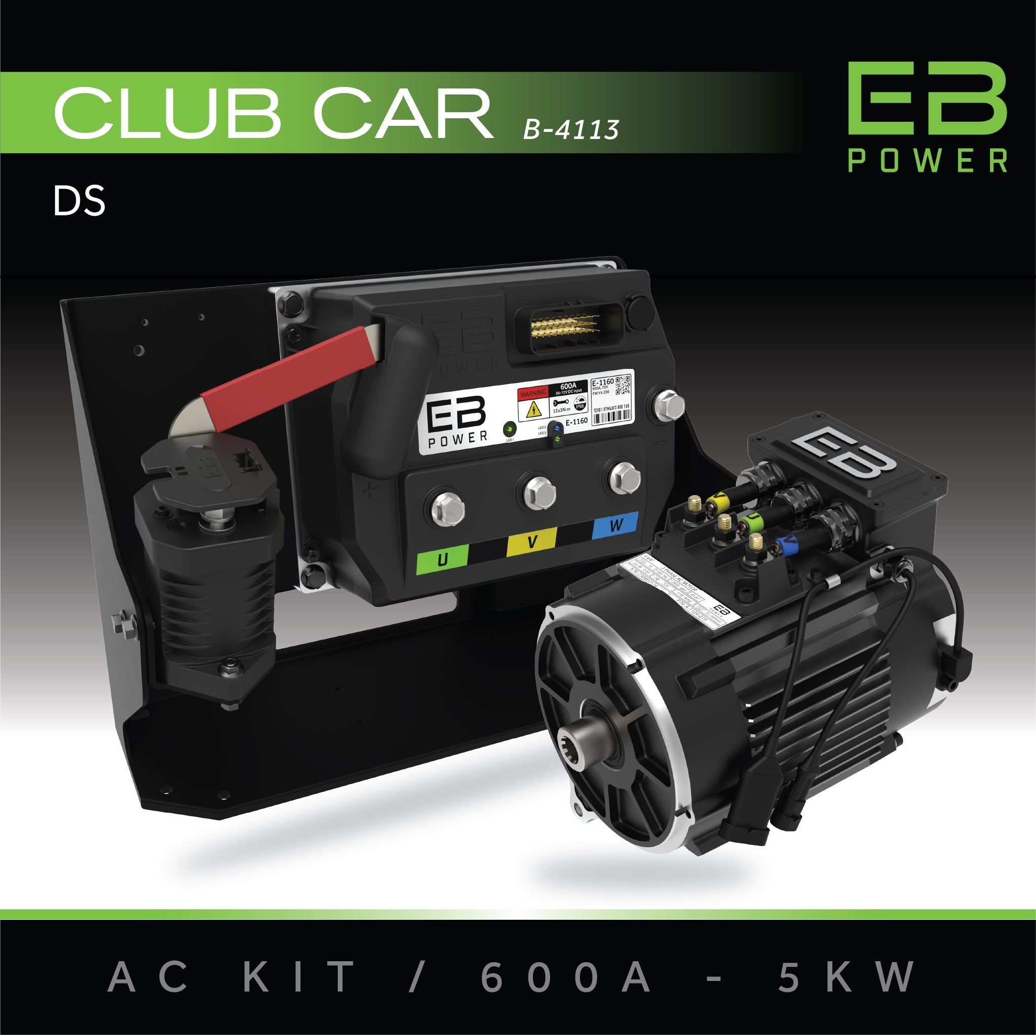 EB Power AC Kit / 600A + 5kW / Club Car DS/Villager