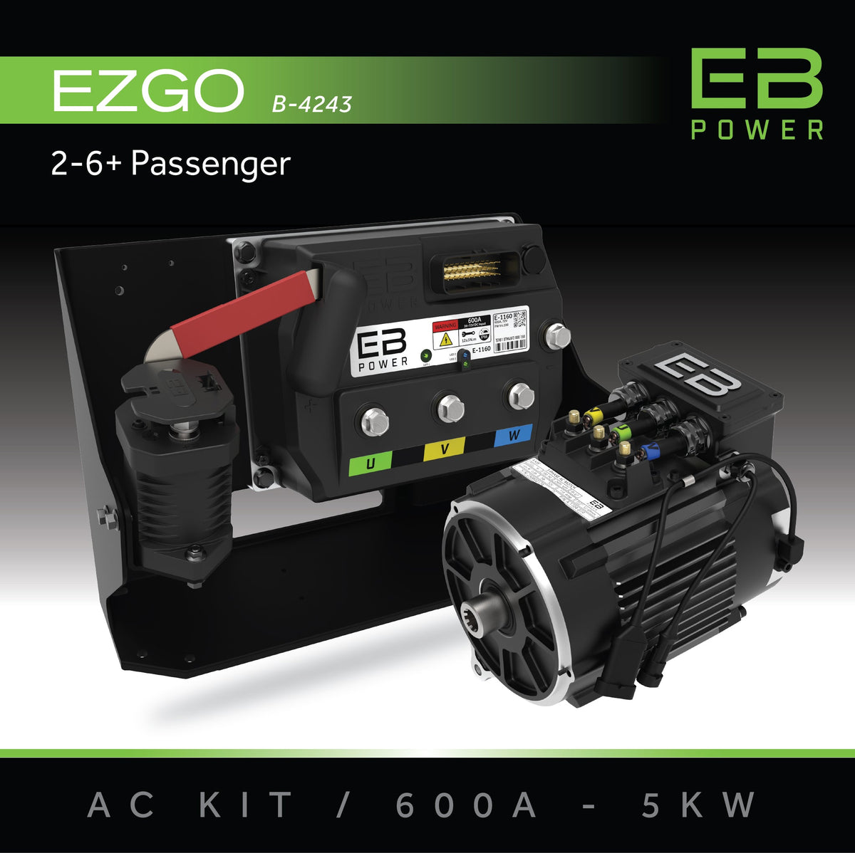 EB Power AC Kit / 600A + 5kW / EZGO / 2-6 Passenger
