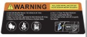 Evolution 2.07.1106 Rear Seat Occupant Warning Decal, D-MAX