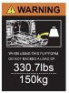 Evolution 2.07.1110 Weight Limit Decal for Tray