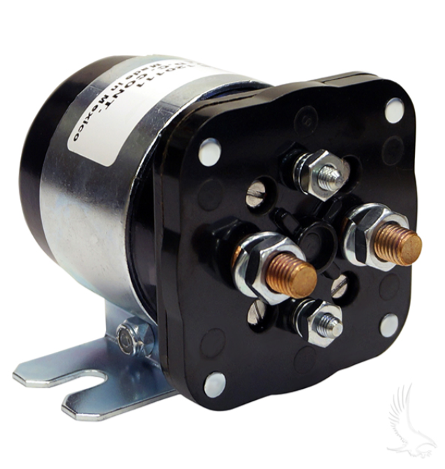 Solenoid, 48V 4 Terminal Silver, E-Z-Go Electric, CC Electric 98+, Yamaha Elec G19/G22, WR