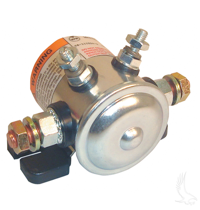 Solenoid, 12V 4 Terminal Copper/Short, E-Z-Go Marathon Gas 79-94